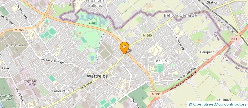 localisation de l'entreprise MONSIEUR FREDERIC VERLET  WATTRELOS