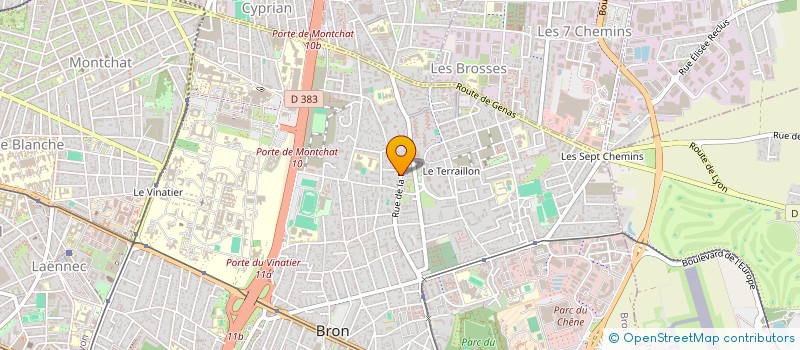 localisation de l'entreprise MONSIEUR FREDERIC VEZZOSI  BRON