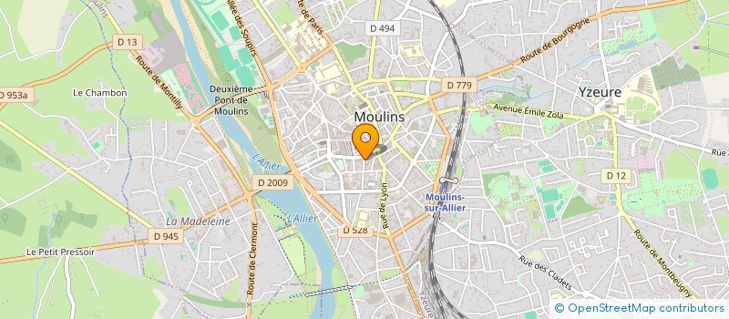 localisation de l'entreprise MONSIEUR FREDERIC VILLE à MOULINS
