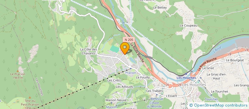 localisation de l'entreprise MONSIEUR FREDERIC VIONNET  LES HOUCHES