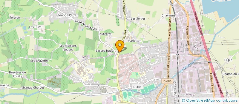 localisation de l'entreprise MONSIEUR FREDERIC VOLLE à ARNAS
