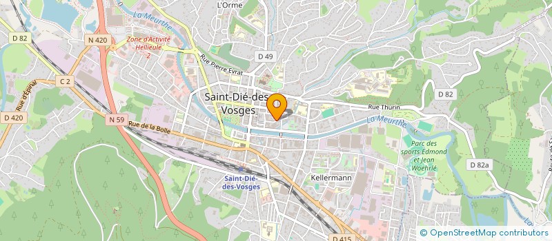 localisation de l'entreprise MONSIEUR FREDERIC VOUAUX à SAINT-DIE-DES-VOSGES