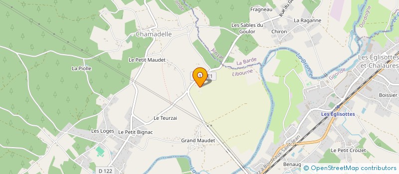 localisation de l'entreprise MONSIEUR FREDERIC ZANELLY  LES EGLISOTTES-ET-CHALAURES