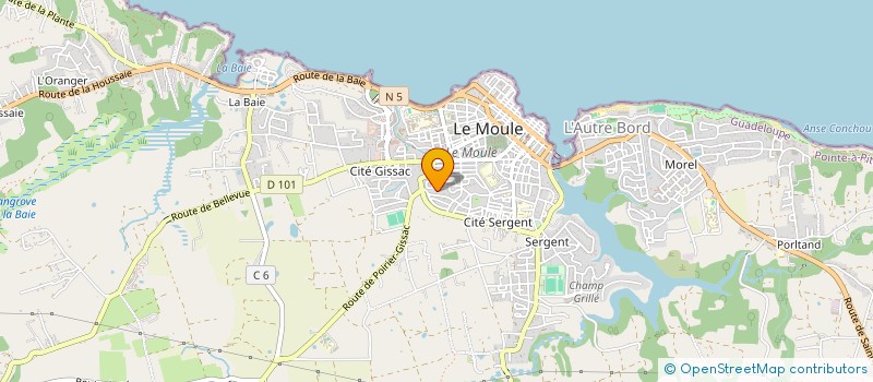 localisation de l'entreprise MONSIEUR FREDERICK ARCON à LE MOULE