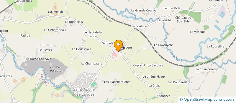 localisation de l'entreprise MONSIEUR FREDERICK CELLIER  SAINT-AUBIN-DES-LANDES