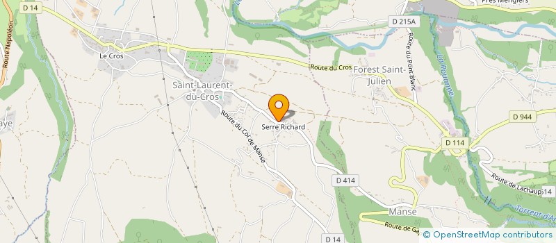 localisation de l'entreprise MONSIEUR FREDERICK GUEDOU  SAINT-LAURENT-DU-CROS