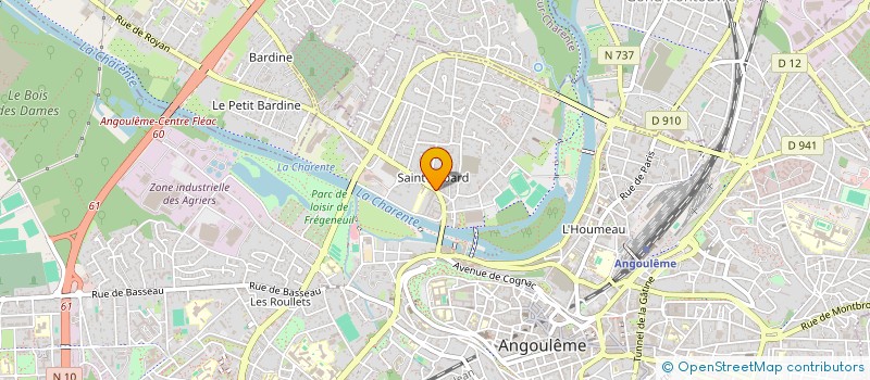 localisation de l'entreprise MONSIEUR FREDERICK HENO à ANGOULEME