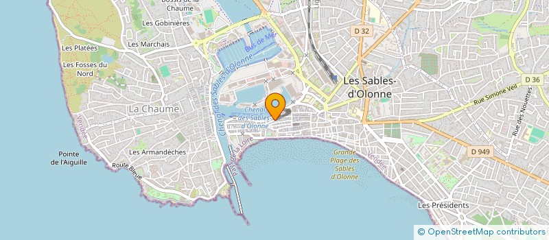 localisation de l'entreprise MONSIEUR FREDERICK PASQUIER à LES SABLES D'OLONNE