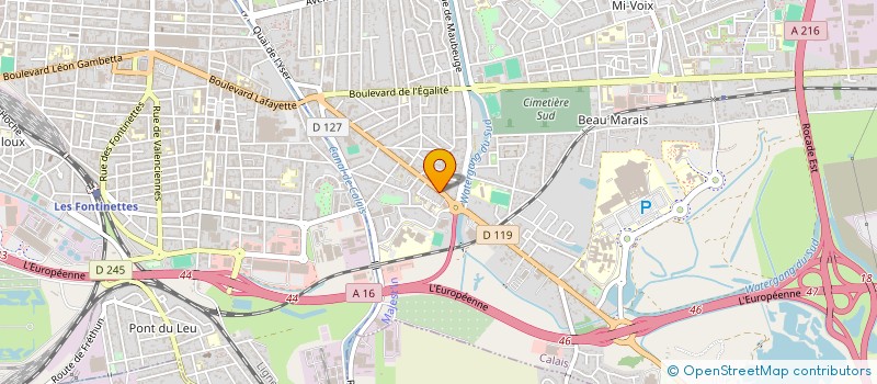 localisation de l'entreprise MONSIEUR FREDEY GENGEMBRE  CALAIS