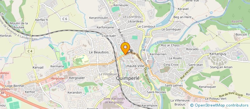 localisation de l'entreprise MONSIEUR FREDY GUILLET à QUIMPERLE