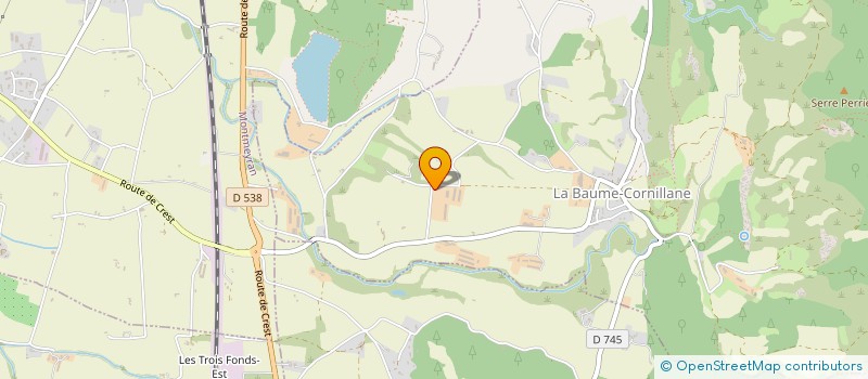 localisation de l'entreprise MONSIEUR FREDY PRAL  BAUME-CORNILLANE (LA)