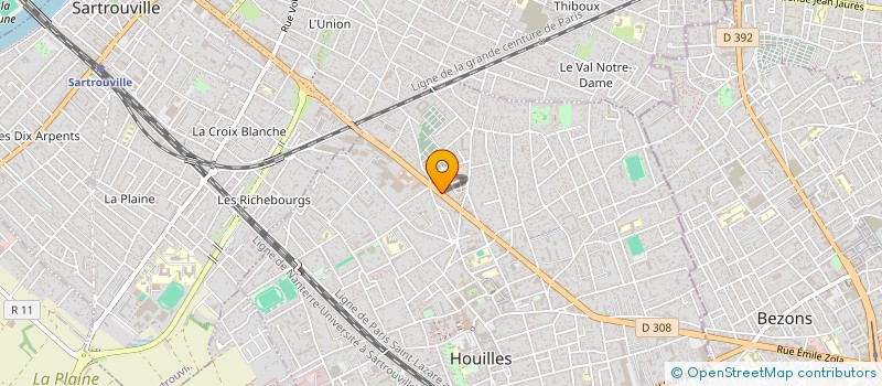 localisation de l'entreprise MONSIEUR FRIDOLIN HEUMOU  HOUILLES