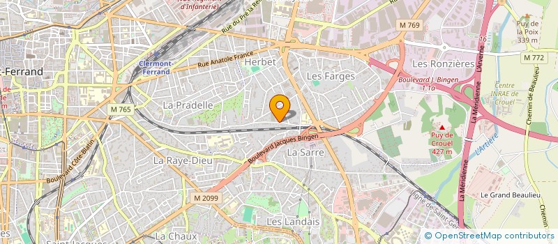 localisation de l'entreprise MONSIEUR FRITZGUERSON BERNARD  CLERMONT-FERRAND