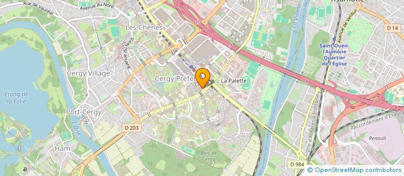 localisation de l'entreprise MONSIEUR GABIN BERNARD  CERGY