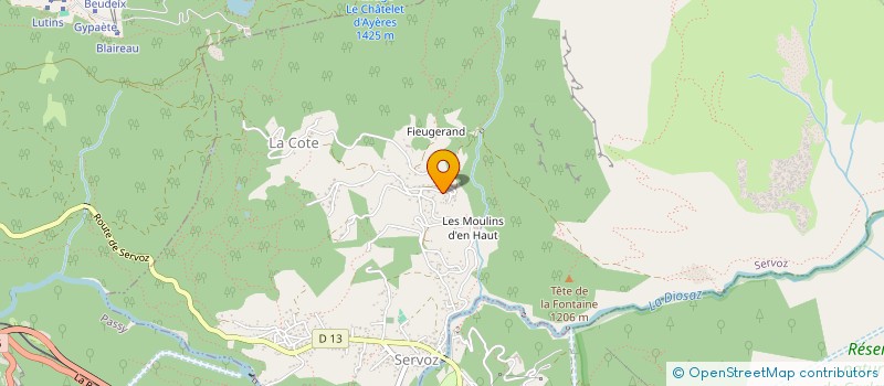 localisation de l'entreprise MONSIEUR GABIN BURTIN  SERVOZ