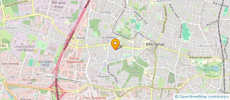 localisation de l'entreprise MONSIEUR GABIN CHEVRIERA  MERIGNAC