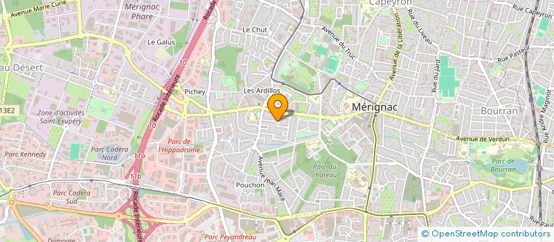 localisation de l'entreprise MONSIEUR GABIN CHEVRIERE  MERIGNAC