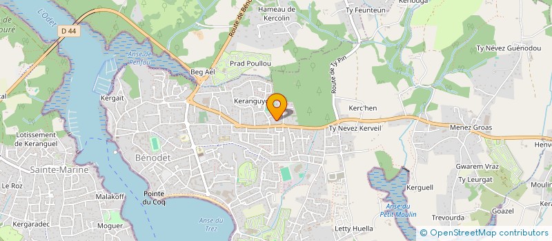 localisation de l'entreprise MONSIEUR GABIN MARTIN  BENODET