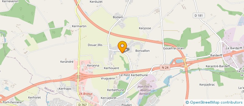 localisation de l'entreprise MONSIEUR GABIN MOISDON  MOREAC