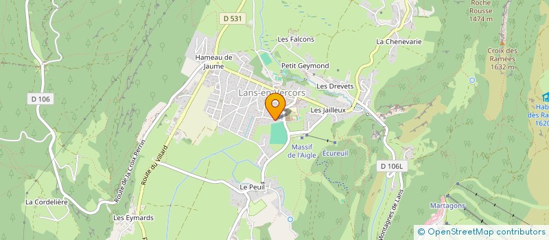 localisation de l'entreprise MONSIEUR GABRIEL BECHIER  LANS-EN-VERCORS