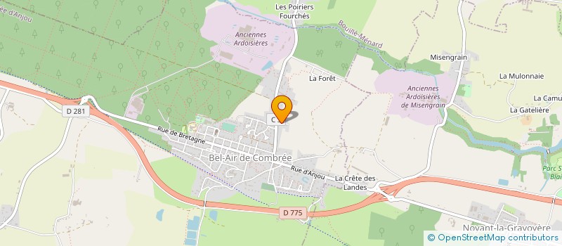 localisation de l'entreprise MONSIEUR GABRIEL BEDUNEAU  OMBREE D'ANJOU