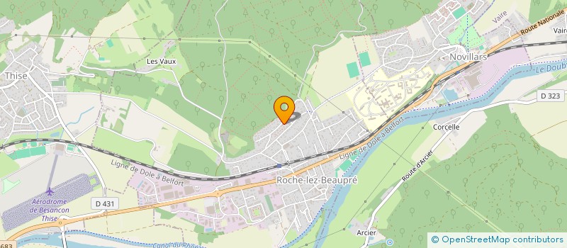 localisation de l'entreprise MONSIEUR GABRIEL BOILLOT  ROCHE-LEZ-BEAUPRE