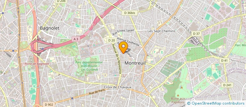 localisation de l'entreprise MONSIEUR GABRIEL BOISSET à MONTREUIL