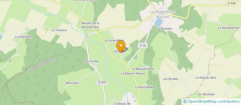 localisation de l'entreprise MONSIEUR GABRIEL BOURBILIERES à LA MADELEINE-BOUVET