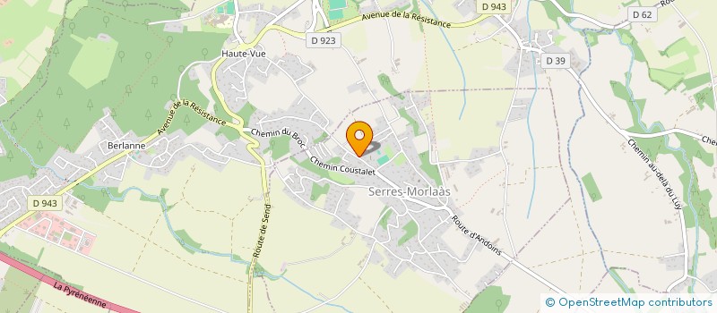 localisation de l'entreprise MONSIEUR GABRIEL BOURROUILHOU  SERRES-MORLAAS