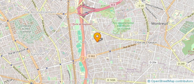 localisation de l'entreprise MONSIEUR GABRIEL BOUYE à BAGNOLET