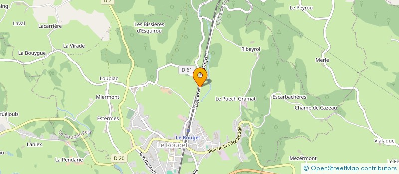 localisation de l'entreprise MONSIEUR GABRIEL BOUYSSET à LE ROUGET-PERS