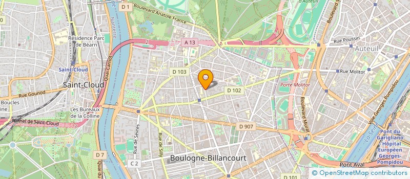 localisation de l'entreprise MONSIEUR GABRIEL CAZIN  BOULOGNE BILLANCOURT