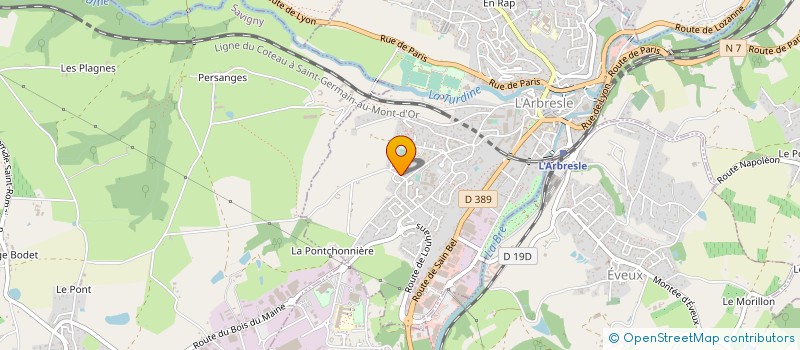 localisation de l'entreprise MONSIEUR GABRIEL CHATAIL  L ARBRESLE