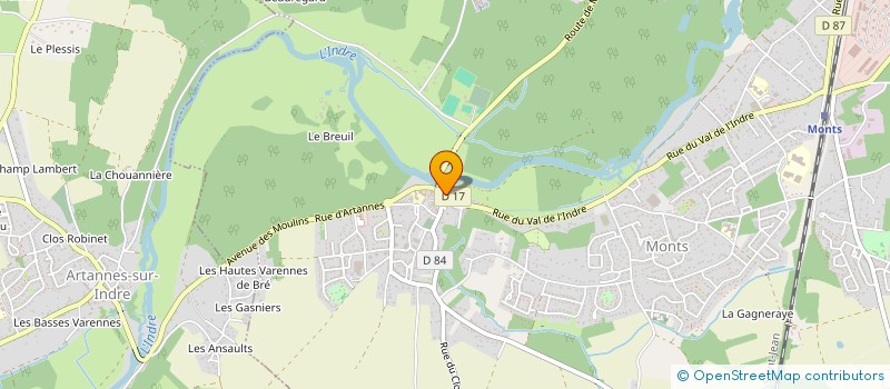 localisation de l'entreprise MONSIEUR GABRIEL COURAULT  MONTS