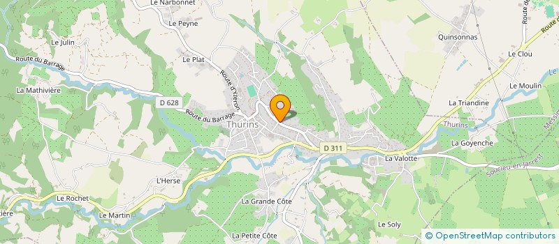 localisation de l'entreprise MONSIEUR GABRIEL DELORME à THURINS