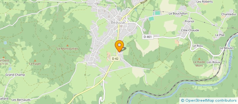 localisation de l'entreprise MONSIEUR GABRIEL DUBUISSON  BEAUZAC