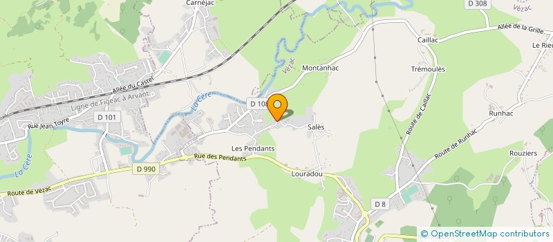 localisation de l'entreprise MONSIEUR GABRIEL FERREIRA à VEZAC