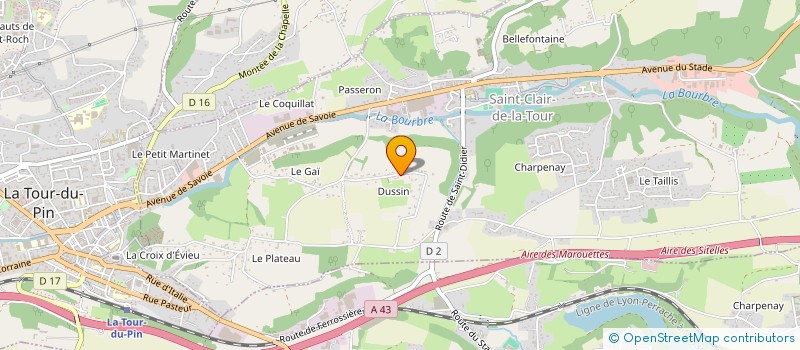 localisation de l'entreprise MONSIEUR GABRIEL GONIN  SAINT-CLAIR-DE-LA-TOUR