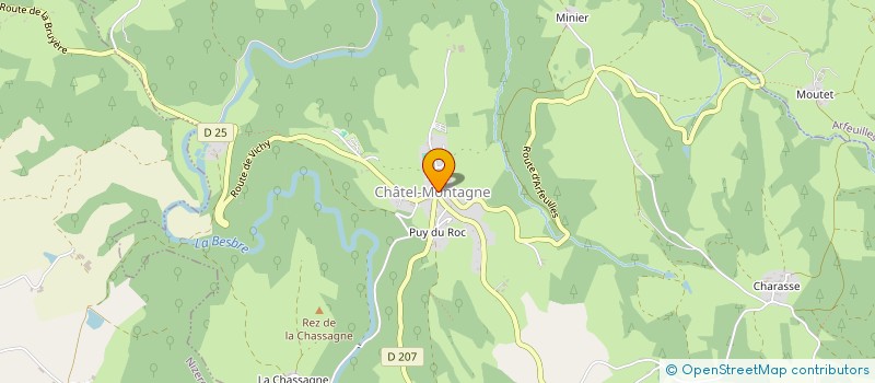 localisation de l'entreprise MONSIEUR GABRIEL JEANDET à CHATEL-MONTAGNE