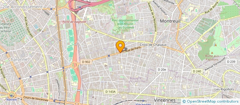 localisation de l'entreprise MONSIEUR GABRIEL JOLY à MONTREUIL