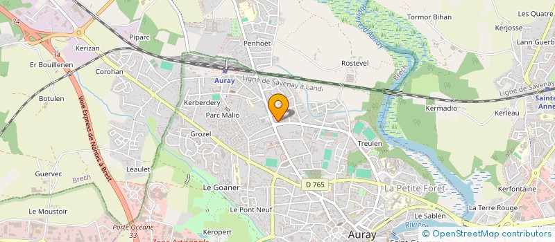 localisation de l'entreprise MONSIEUR GABRIEL KERLEAU à AURAY