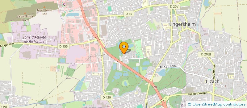 localisation de l'entreprise MONSIEUR GABRIEL KERVAREC  KINGERSHEIM