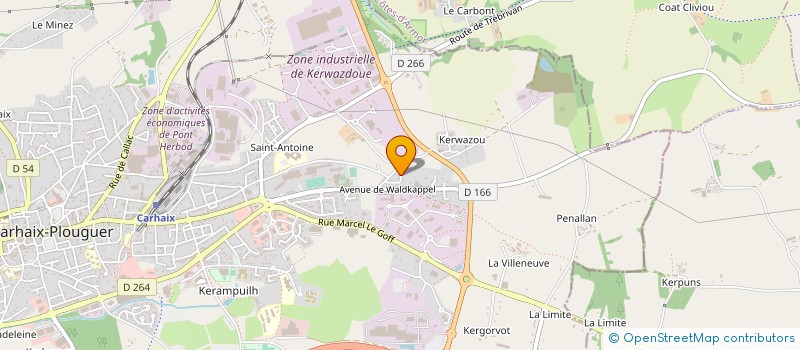 localisation de l'entreprise MONSIEUR GABRIEL KIEFFER  CARHAIX-PLOUGUER