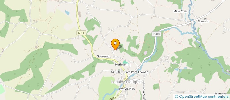 localisation de l'entreprise MONSIEUR GABRIEL LE BOUDER  LOGUIVY-PLOUGRAS