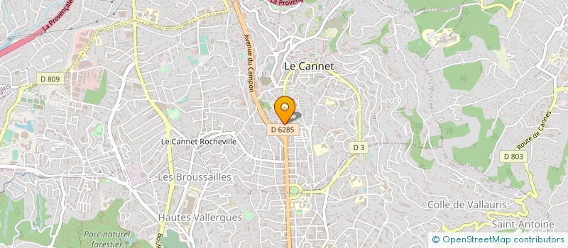 localisation de l'entreprise MONSIEUR GABRIEL MEZZASOMA à LE CANNET