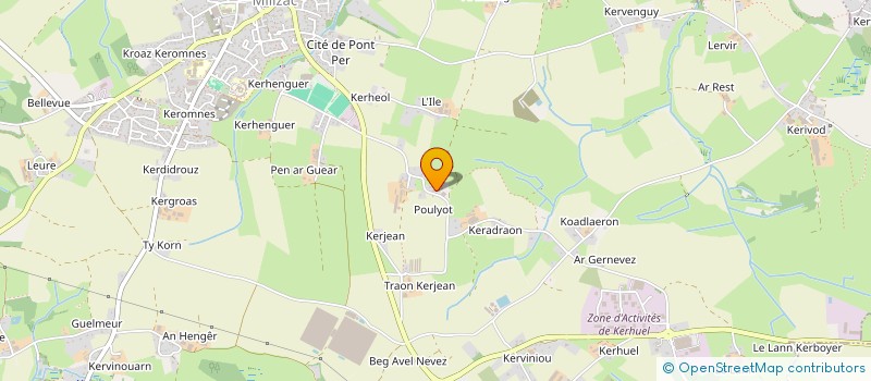 localisation de l'entreprise MONSIEUR GABRIEL MILIN  MILIZAC-GUIPRONVEL