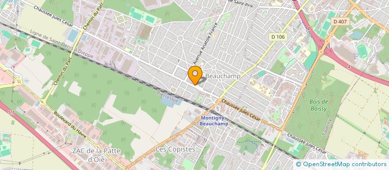 localisation de l'entreprise MONSIEUR GABRIEL MOT  BEAUCHAMP