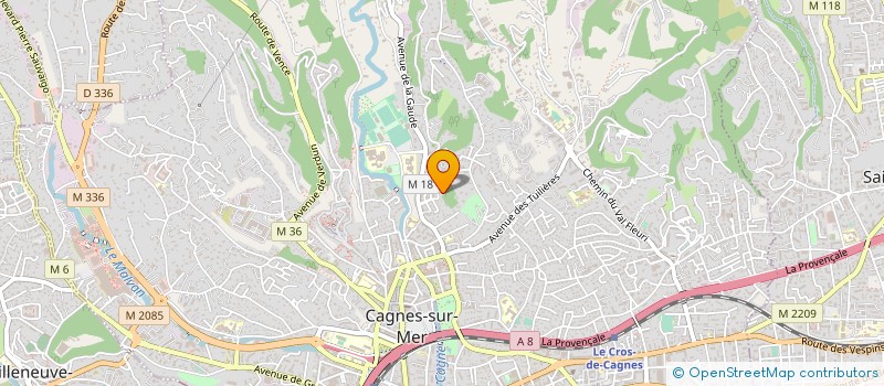 localisation de l'entreprise MONSIEUR GABRIEL MUZARD à CAGNES SUR MER