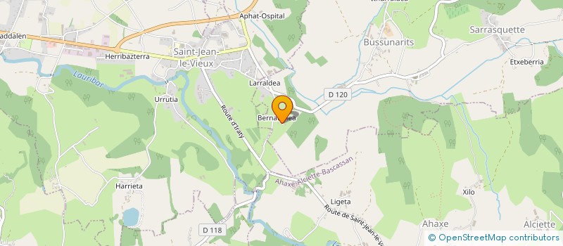 localisation de l'entreprise MONSIEUR GABRIEL OYHENART  LARCEVEAU-ARROS-CIBITS