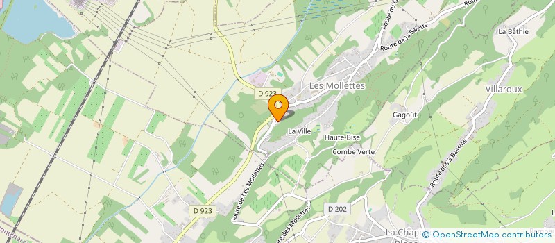 localisation de l'entreprise MONSIEUR GABRIEL PAUL  LES MOLLETTES